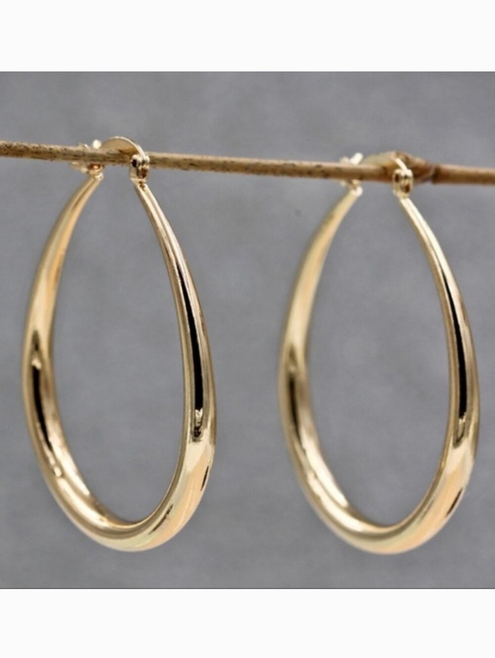Gold Hoop Earrings - Elegant Women's Jewelry New